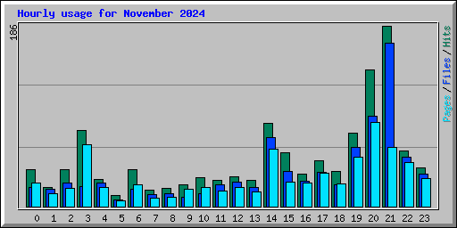 Hourly usage for November 2024